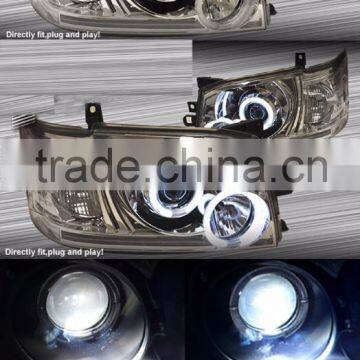 Crystal CCFL Angel Eyes HID Projector Lens Headlight for Toyota Hiace KDH200 05-10 photo-3