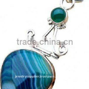 Blue Botswana Agate Green Onyx Jewellery Yellow Emerald Cut Solitaire Diamond Engagement Earrings Simple Pendants