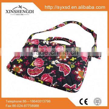 Good quality candy fabric duffel ladies small cotton quilted laptop computer bag