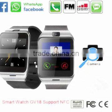 2016 Aplus GV18 Smart watch phone GSM NFC Camera wrist Watch SIM card Smartwatch for Samsung Android Phone