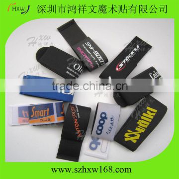 HXW-40*450mm reusable rubber ski carry straps with customized logo printing for alpine skiing