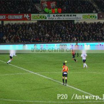 Sinoela perimeter P20 football stadium perimeter LED display for advertising, advertising led football perimeter display