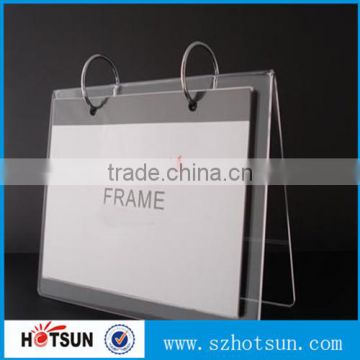 high transparent Acrylic table calendar stands customized