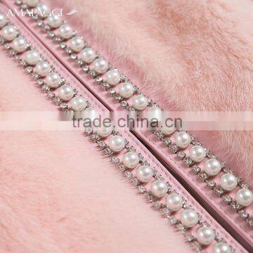 Wholesale Customized White Mink Fur Winter Coat for Women photo-3