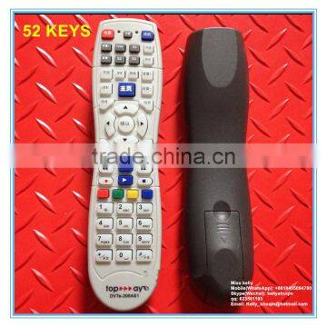 newest top sales 52 keys 52 buttons set top box remote control top ay dvte-206AS1 with learning function