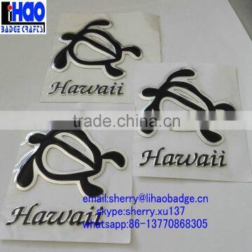 Plastic pvc dome sticker Tortoise shape die cut sticker,embossed plastic label