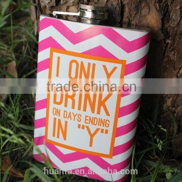 Selling Jack daniels whisky hip flask &outdoor Russia flagon yiyang stainless steel hip flask