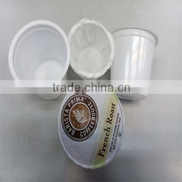 Supreme Quality disposable coffee k cup filter with foil lid