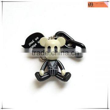 custom make your own bearbrick key organizer keychain/oem design 3d plastic keychain/custom plastic keychain manufacturer China