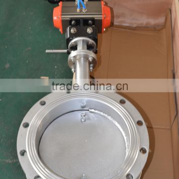 high quality ss410 ventilation butterfly valve with electric actuator