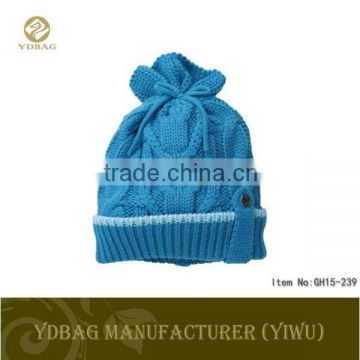 wholesale Custom Patch Cap Hat Acrylic Beanie Winter Hat Knitted Long Beanie Hat