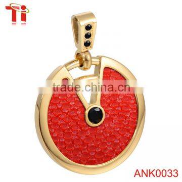 Luxury Best Friend Forever Zircon Pendant for Girls, Genuine Stingray Leather Pendant 18k Gold Plated Necklace Jewelry photo-6