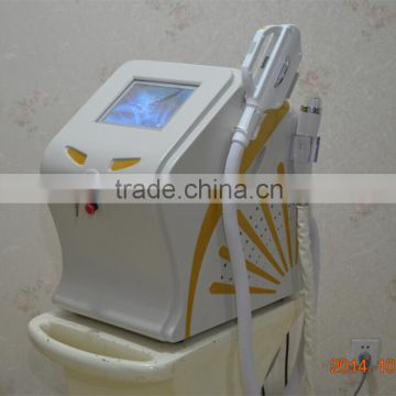 Portable E-light IPL RF nd yag laser tattoo removal body hair removal