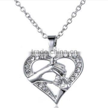 Wholesale 2016 New arrival Heart Shaped Necklace Diamond Locket for Mothers Day gift for mother necklace