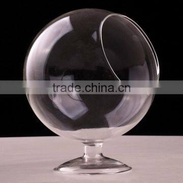 Micro landscape ecological globe shape Meaty plant glass vase DIY ball with base 16L026