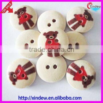 Strawberry Round Printing Wooden Button for Children 24L photo-3