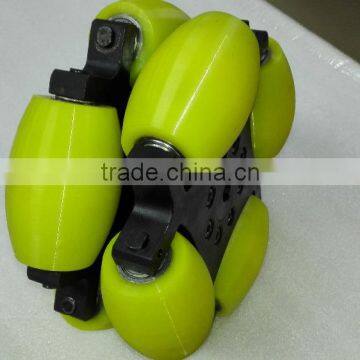 254mm Heavy Duty Industrial Omni Directional Wheel With Pu Roller (professional Custom,payload:500KG/pcs )NW254A photo-3