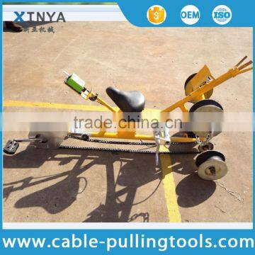 Overhead Power Line Aerial Spacer Trolley Cart for 2 bundle conductor