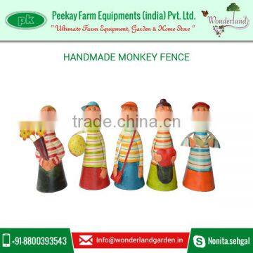 Good Quality Uniquely Shaped Handmade Monkey Shaped Garden Fence