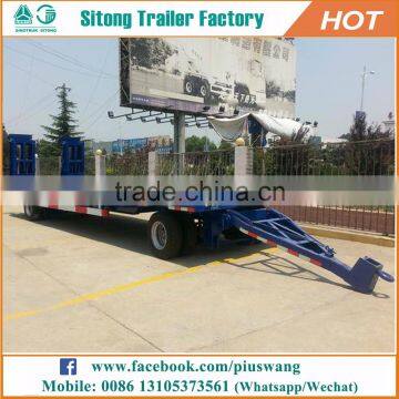 Heavy Machinery Low Bed Trailer Dimensions Customized Lowboy Trailer