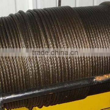 6x19S ungalvanized steel wire rope for ordinary use