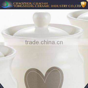YSca0087-01 Set of 3 Home Sweet Heart Ceramic Canister for Kitchen photo-3