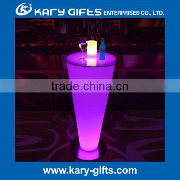 Nightclub bar table led cocktail table illumined rechargeable led poseur table KFT-5011