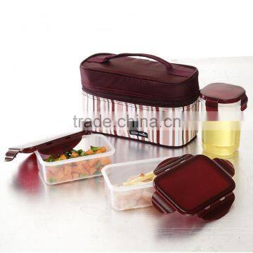 Hot Sale 3.85L Waterproof Travel Picnic Lunch Bag Snack Tote Isothermic Cooler Handbag Combintion Kids Lunch Box