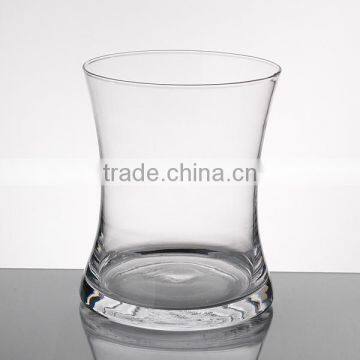 Flared Opening Clear Glass Vase Cheap