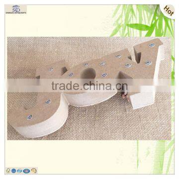 Birthday Party Celebrating Letters Joy Wooden Led Ornament