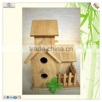 Sale Fairy Castle Style Yard Wood Birds House photo-3