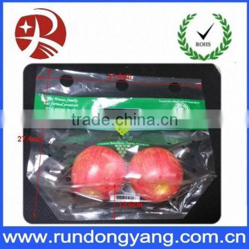 stand up pouch zip lock fruit packing bag with air holes and handle