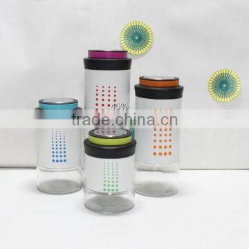 3pcs Clear Glass Jar With Metal Cover photo-6