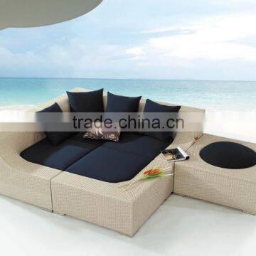 Wicker Furniture Rattan Sofa Set for Garden with Aluminum Frame