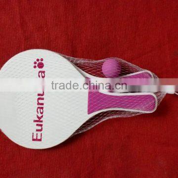 2016 hot sale high quality wooded beach rtennis racket with ball/badminton racket