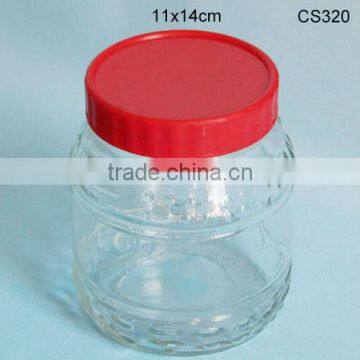 clear cylinder glass kit with screw plastic lid