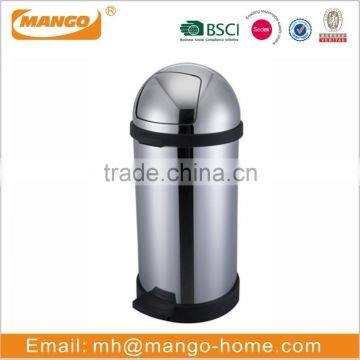 Stainless Steel Foot Pedal Push Opening Waste Bin