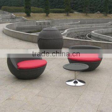 Rattan Coffee Table and Chairs for Patio, Yard, Coffee Shop photo-3
