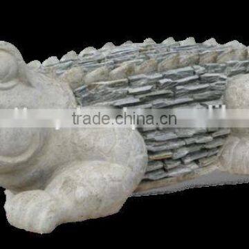 Alligator with slate statue, Animal Statue, Alligator with stone in Vietnam pottery collection