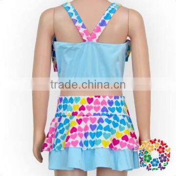 2017 Summer Swimwear Baby Girls Boutique Clothing Colorful Love Print Kids Girls Bathing Suits photo-3