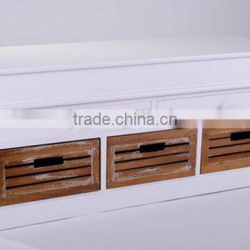 Vintage Brown Rack & 4 Key Holder Hooks Storage Shabby Chic Wall Mounted photo-6
