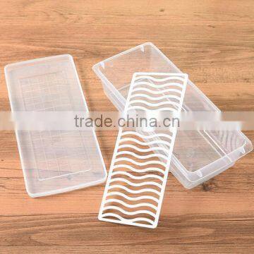 Transparent Plastic Food Storage Container Food Storage Preserving Box With Drain photo-3
