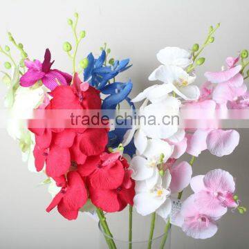 Two branches decorative butterfly orchid artificial butterfly orchid flowers landscaping flowers