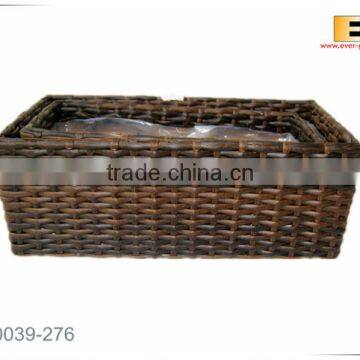 Rectangle PE Rattan Plastic Flower Pot photo-2