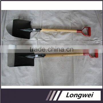 Chinese model steel shovel /hand shovels with wooden handle