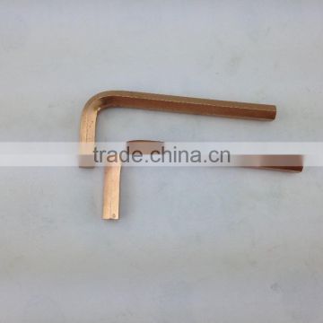 Be-Cu copper brass sparkless hex key,nonsparking hand tools,nonmagnetic hardware tools,17mm 19mm....70mm