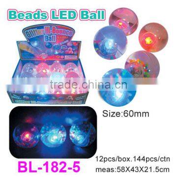 Promotional Glitter Bounce Ball/Beads LED Ball