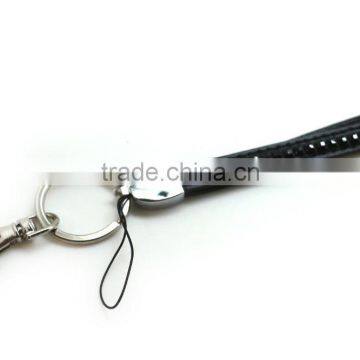 Promotion Gift PU Leather Lanyard With Crystal Gem, Swivel Snap Hooks, Key Ring Accembly, Acrylic Gem Key Chain photo-3
