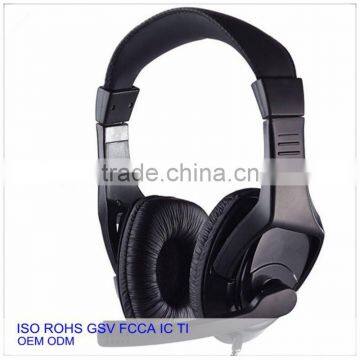 2015 new design headphone from icti audited factory black fancy headset for monile phone from dongguan city