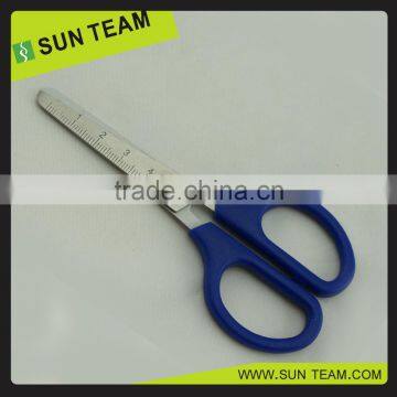 SC034 4-3/4" Stainless Steel High Quality Colorful Ruler Scissors photo-3